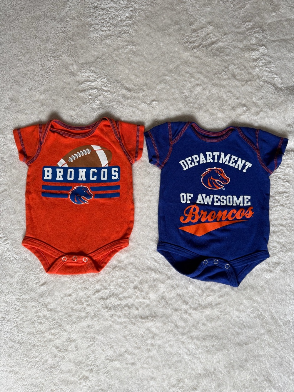 Boise State Broncos Graphic Baby Bodysuit Set - Orange & Navy